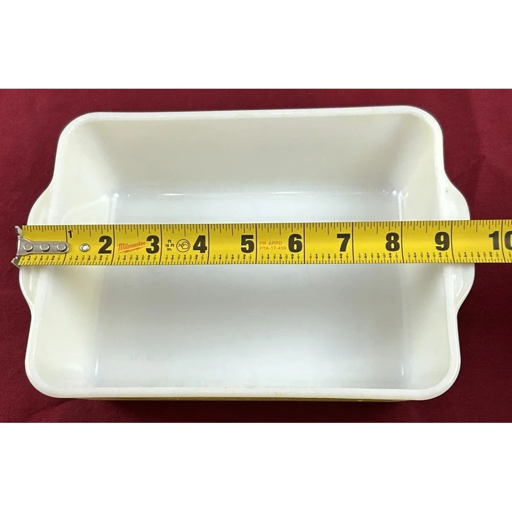 Vintage PYREX Sunny Lemon Yellow Casserole Refrigerator Dish #0503 USA SEE DESCR